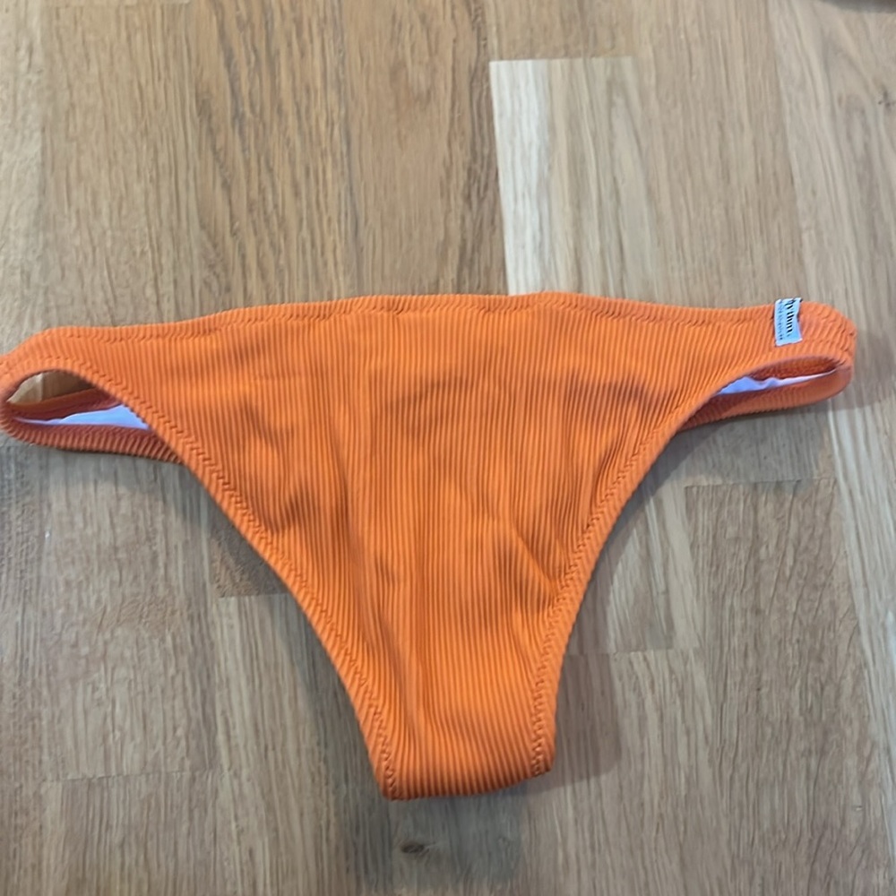 Rhythm Ribbed Orange Bikini Bottom - Picture 2 of 4